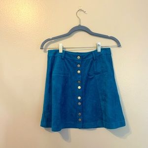 Blue Suede Skirt